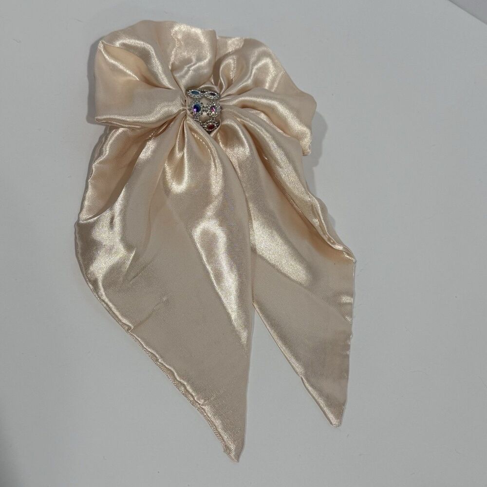 Large Satin Bow Barrettes Women Ribbon Hair Clips Hairpins for Styling - Picture 5 of 16